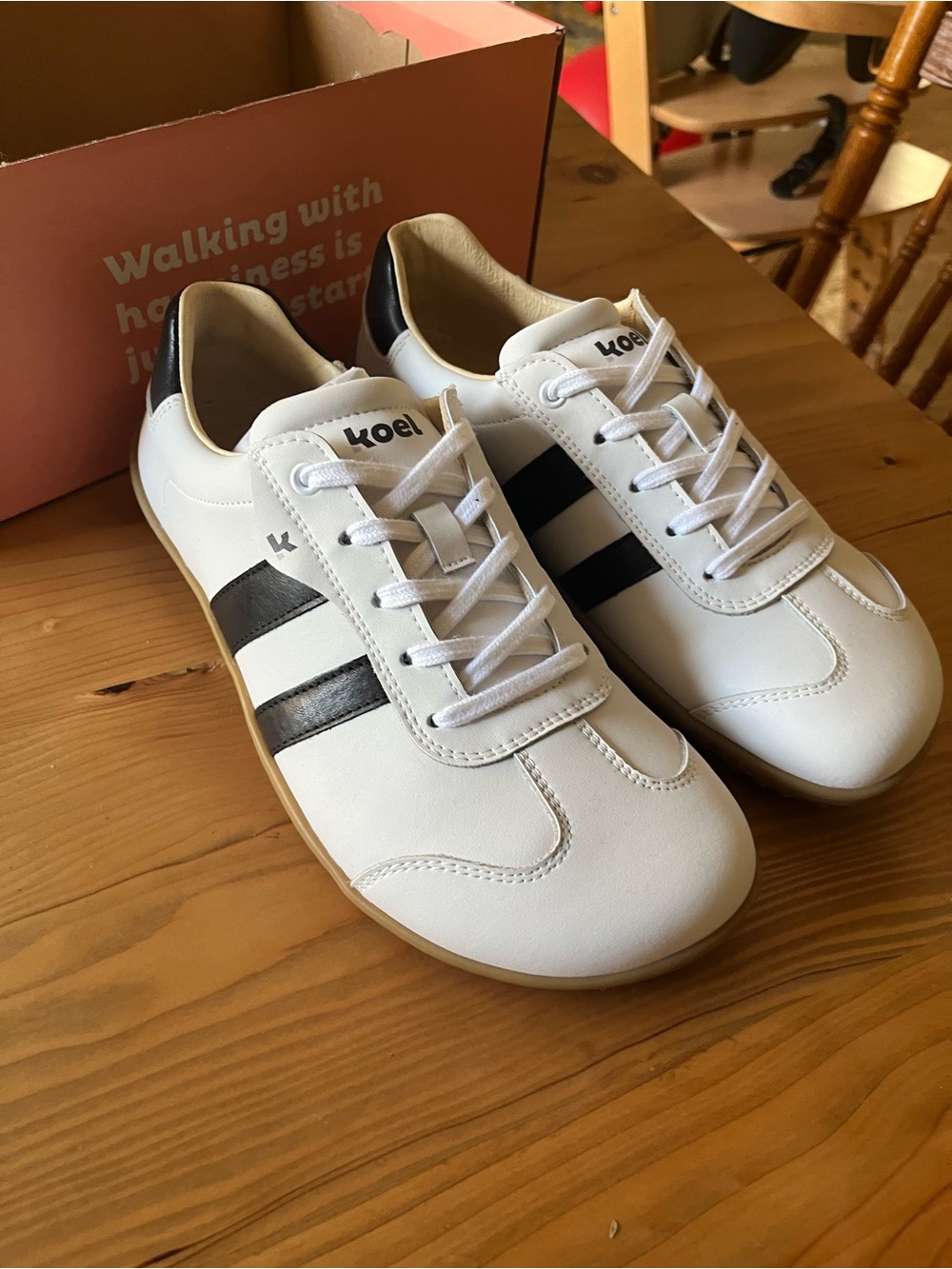 Women's Koel Barefoot Ila Napa Black and White Sneakers- brand new unworn